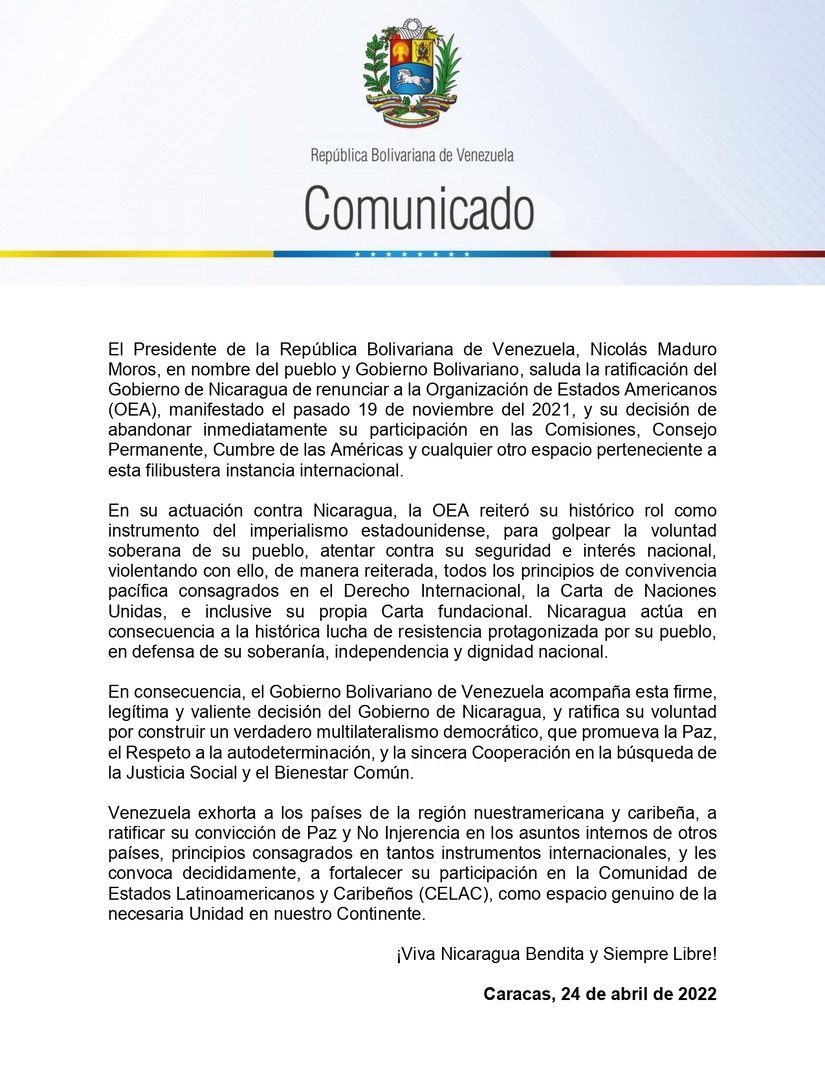 COMUNICADO